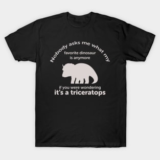 Triceratops grown up favorite dinosaur T-Shirt